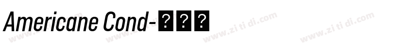 Americane Cond字体转换